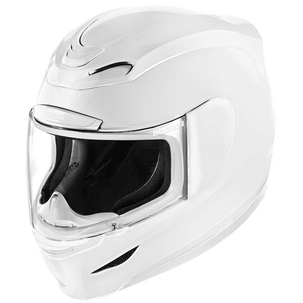 Icon airmada gloss white full face motorcycle helmet