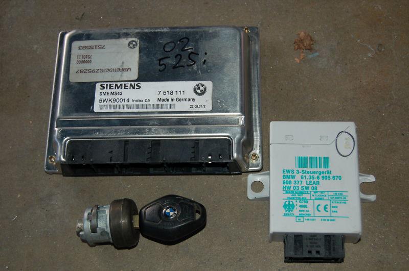 Bmw e39 525i 325i z3 2.5i m54 ecu engine control module key immobiliser ews