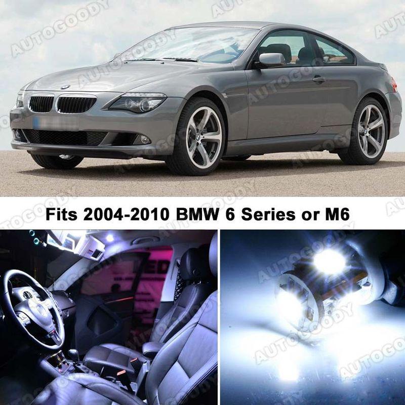 Bmw 6 series white led lights interior package kit