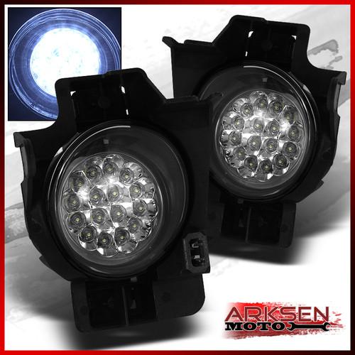 08-11 nissan altima 2 door full led bumper fog lights lamp+switch+wire set pair