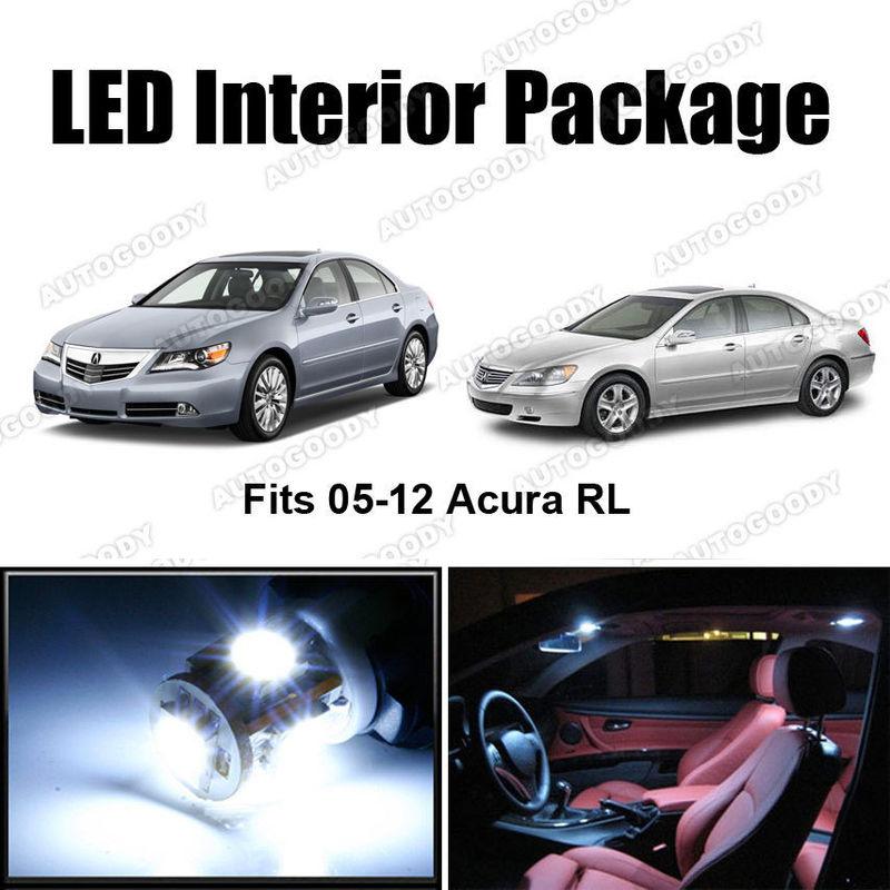 9 x white led lights interior package deal acura rl