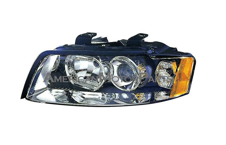 Driver side replacement headlight halogen type 02-05 audi a4 s4 4 & 5 door