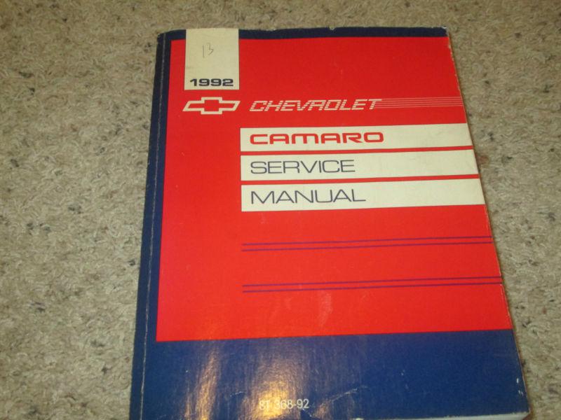 1992 chevrolet camaro service manual