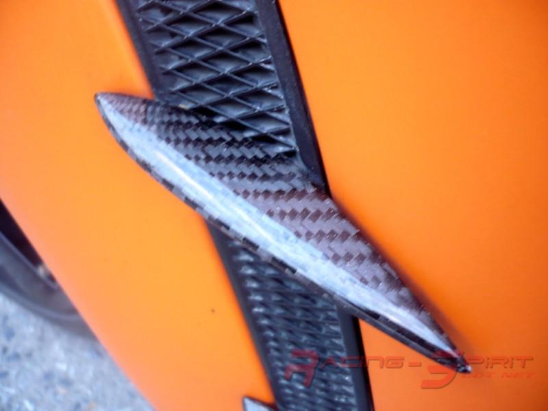 4x real 3d gloss real carbon fiber fender fin set 04-08 mazda rx8 mazdaspeed jdm