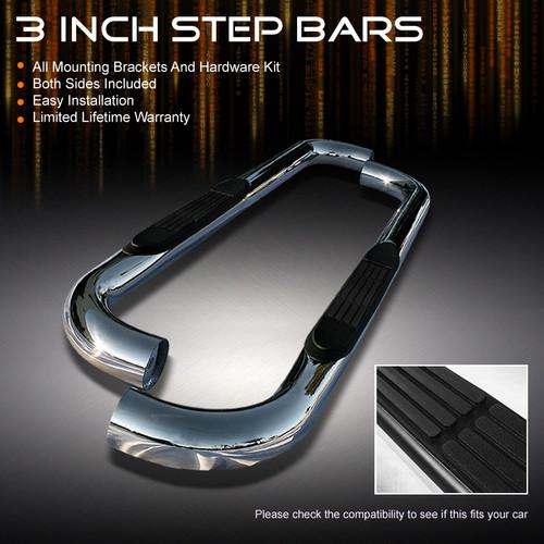 02-08 ram 1500/2500/3500 reg. cab 3" polished stainless steel side step nerf bar