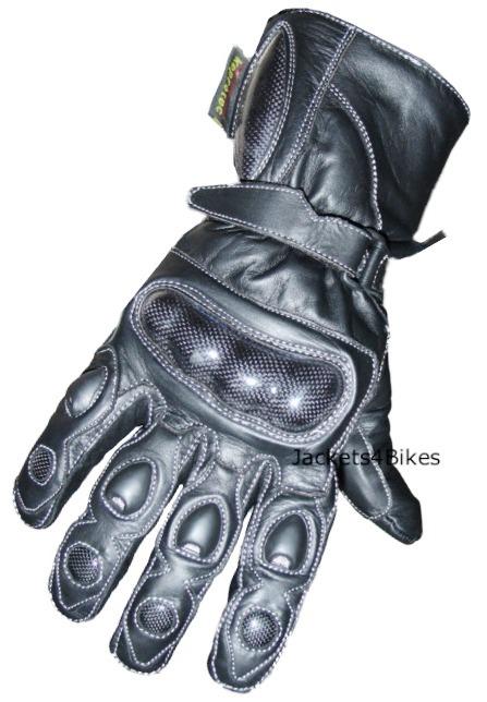 Stud palm carbon kevlar motorcycle leather gloves xxl