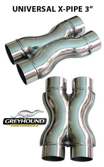 Gp universal crossover x pipes polished stainless steel 3"