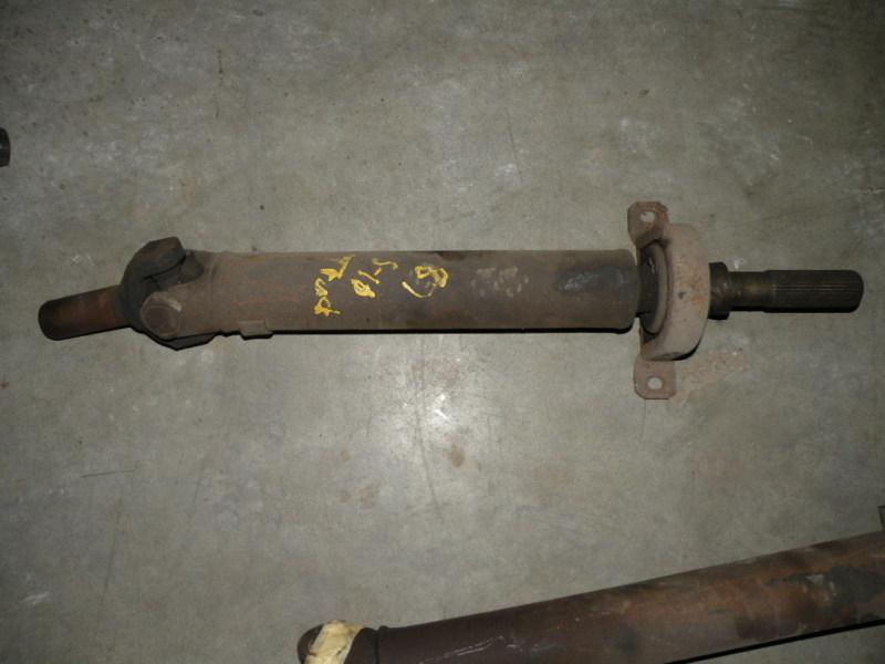 1987 chevy s10 truck drive shaft with carrier bearing,  front 1/2 of rear shaft