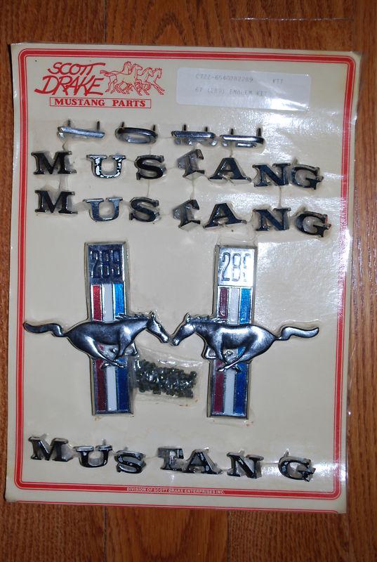 1967 mustang fender badge and emblem letter set 