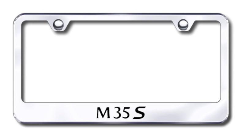 Infiniti m35s  engraved chrome license plate frame made in usa genuine