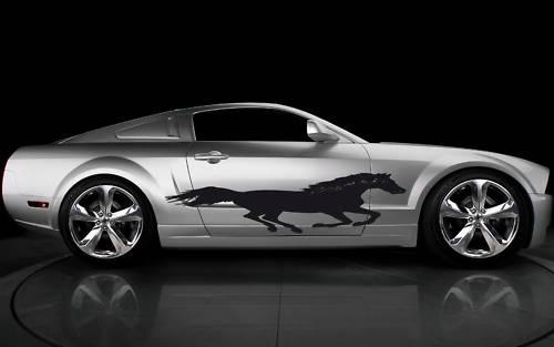 Car vinyl graphics horse mustang trailer truck haul 17