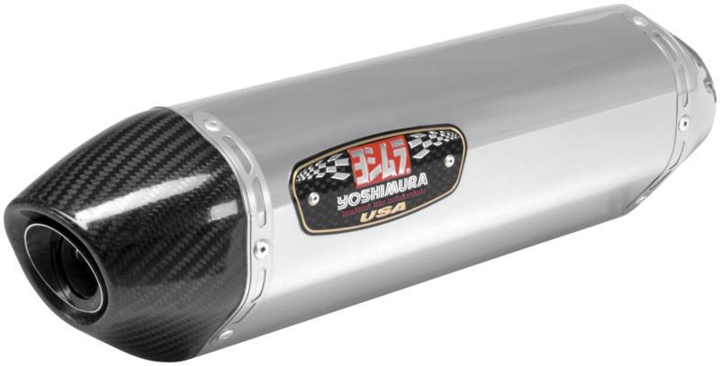 Yoshimura r77 full exhaust - stainless steel muffler - cf end cap  147000j520