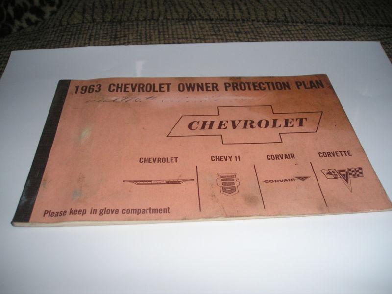 1963 original chevrolet/corvette protection/plan manual