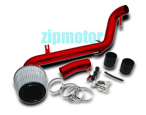 2005-2006 scion tc 2.4l l4 cold air intake + filter system kit jdm red aluminum