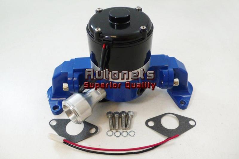 Big block ford aluminum electric water pump painted blue high flow volume