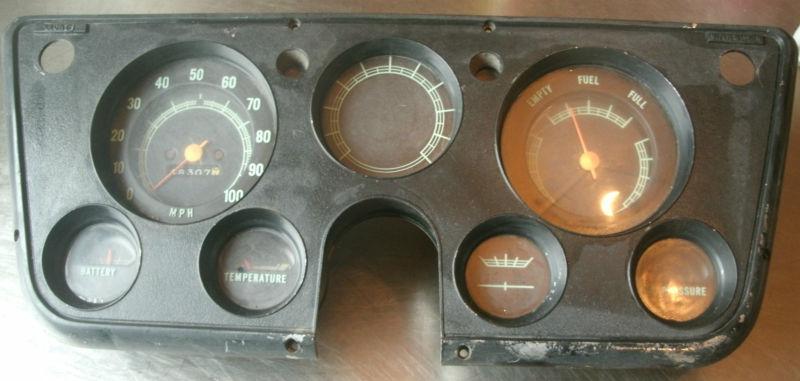 Sell 1967 67 68 Chevy Pickup Truck Instrument Cluster Bezel Gauges ...