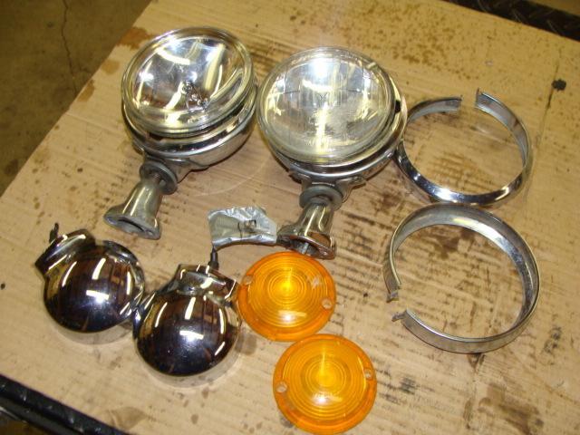 ~ vintage harley shovelhead fl flh panhead guide spot lamps & light bar (s)