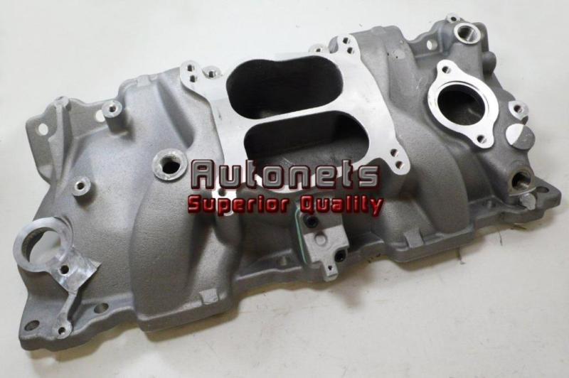 Sbc small block chevy aluminum dual plane spread bore intake manifold