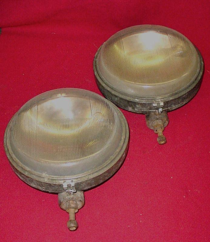 Large vtg antique art deco ryan headlights lights old car truck hot rat rod scta