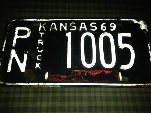 1969 kansas license plate  69 truck chevrolet ford pontiac buick pn 1005