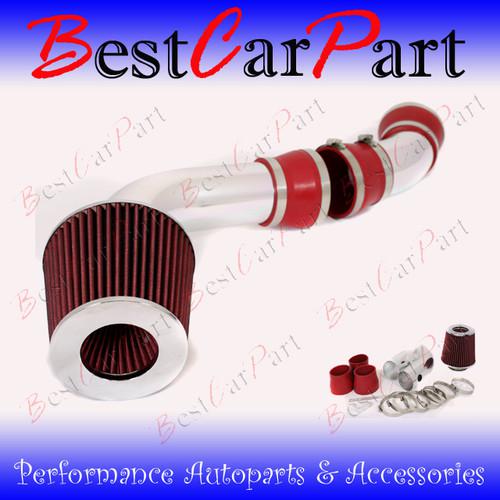 Bcp red 96-99 c2500 k2500 suburban 5.0/5.7 v8 cold air intake system + filter