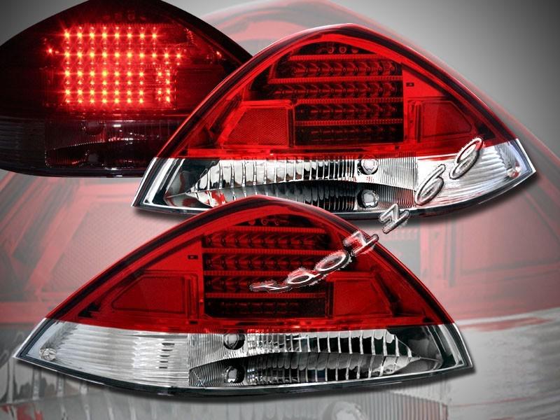 2003-2005 accord 2d/2dr coupe jdm red led tail lights lamps 2004