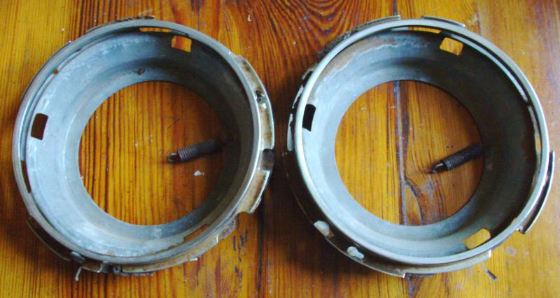 1960 rare fiat 1100 headlight housing/ adjustment/retainer rings <original> 