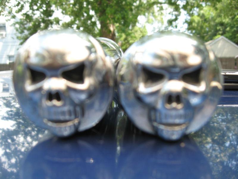 Harley davidson custom after market skull end hand grips