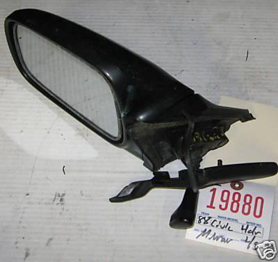 Honda 88-91 civic 4 dr side mirror left 1988 1989 1990 1991 black