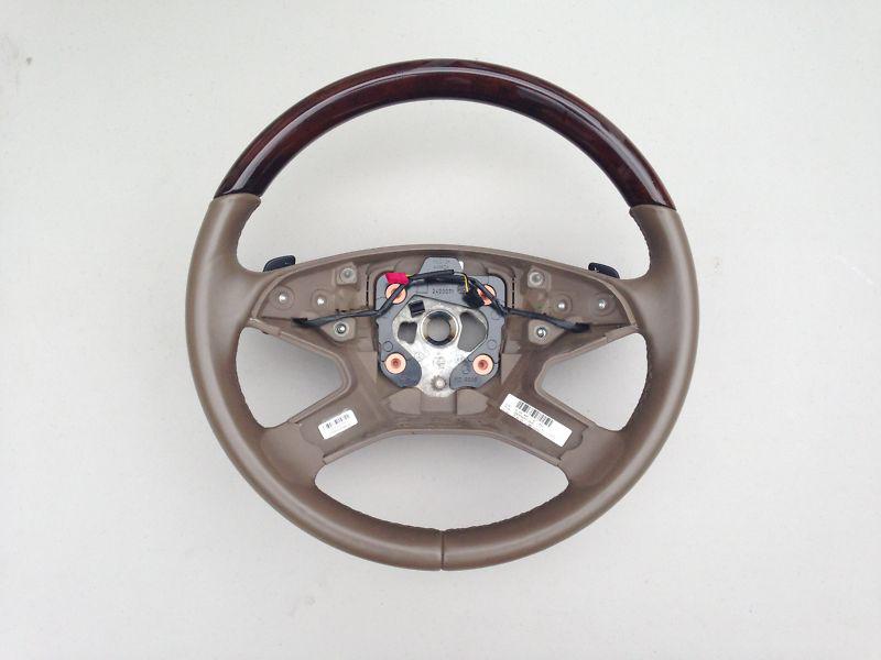 2010-2011 mercedes benz "ml 350/450/550"   wood + leather steering wheel mbz oem