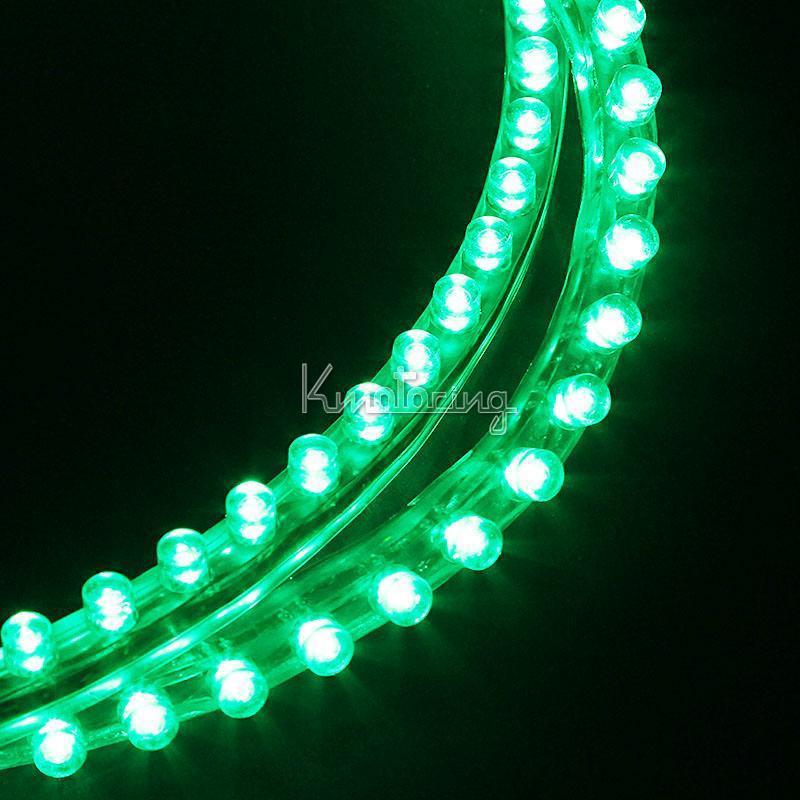 New green 120cm 120led strip car motorcycle flexible waterproof neon light lamp