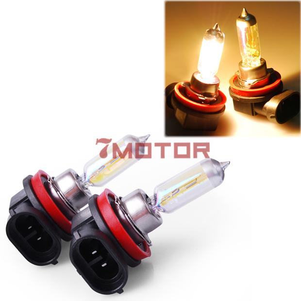 7m golden yellow 100w h11 halogen xenon fog lights driving lamps bulbs brand new