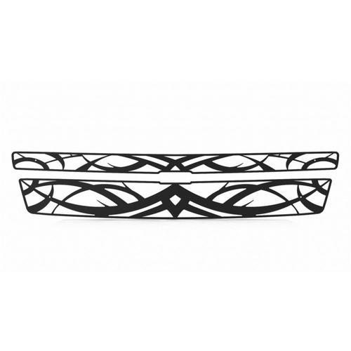 Chevy tahoe 07-13 except hybrid tribal black powdercoat truck grill add-on