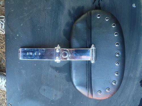 Mustang riders backrest with black pearl studs.