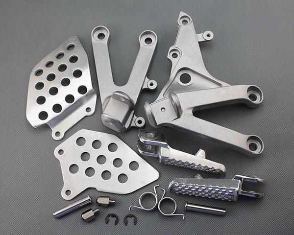 Silver front rider foot pegs footrest bracket for honda cbr 600rr 2007-2011