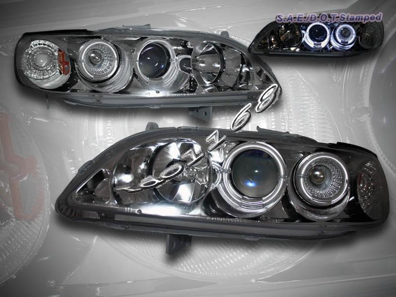 Honda accord 1998-2002 chrome projector headlights halo