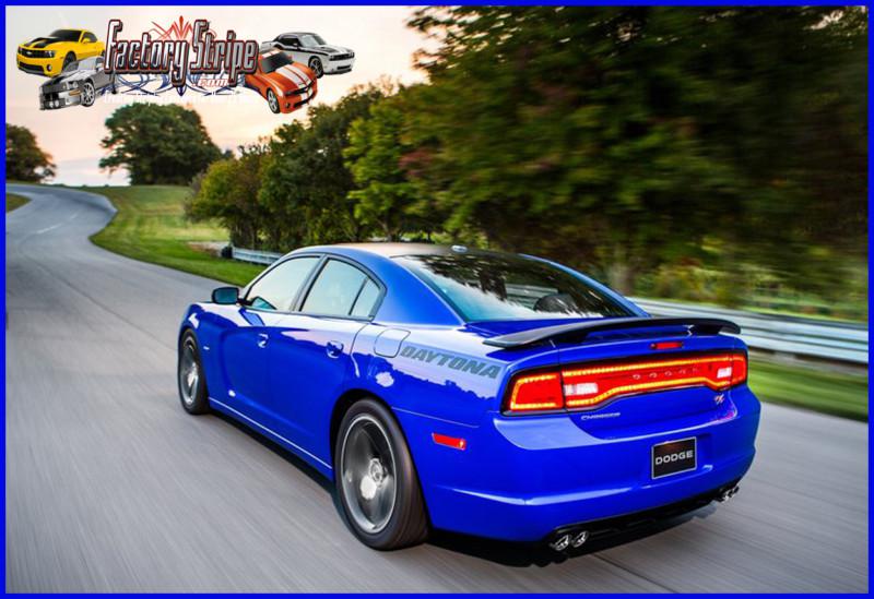 Dodge charger daytona logo rear qrt lettering factory stripe decal 2011 2013