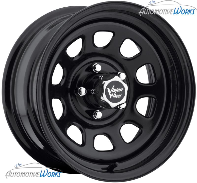 17x8 vision d-window 5x127 5x5 -12mm matte black wheels rims inch 17"