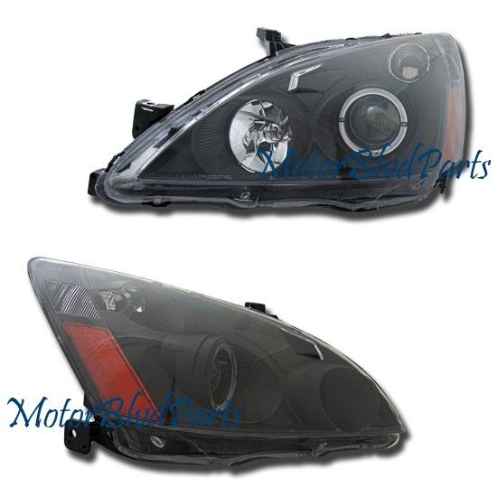 03-07 accord halo projector black headlamps headlights