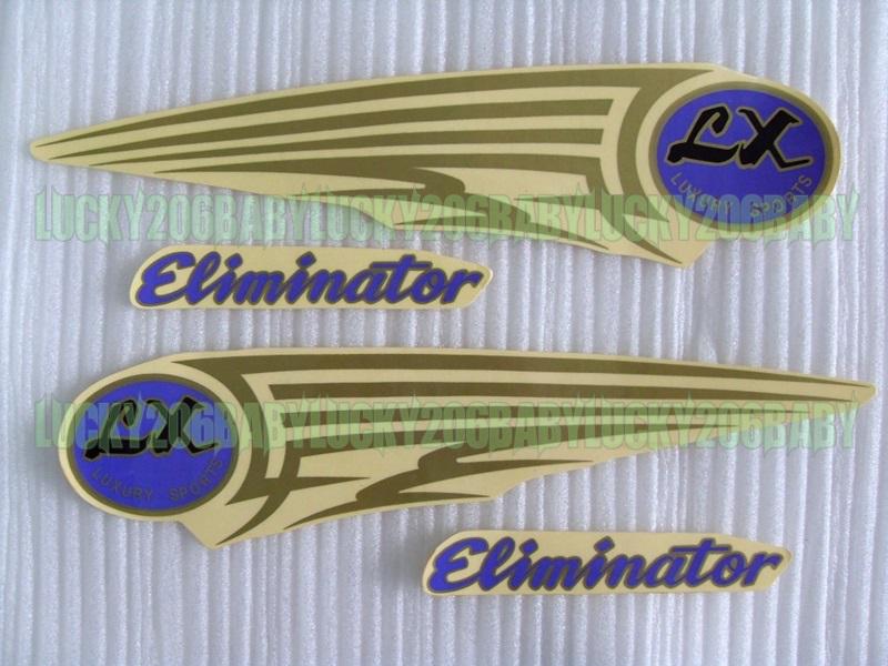 Sticker for eliminator lx luxury sports gas tank blue 7d sl11