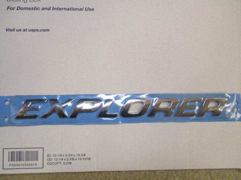 New, factory ford, 2001-2004 explorer emblem nameplate, oem tailgate liftgate 