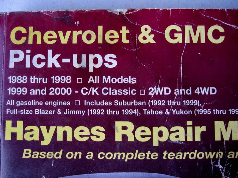 Haynes repair manual - chevrolet & gmc pick-ups 1988-2000 #24065 