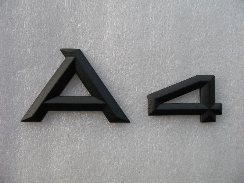 Audi a4 flat matte black blackout blacked out emblem logo decal badge symbol    