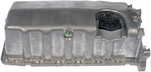 Oil pan cast aluminum w/sensor hole plug platinum# 2640701