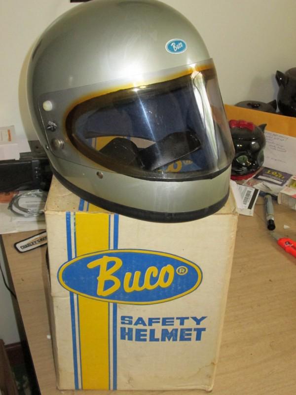 Nos rare buco silver blueline fullface motorcycle helmet