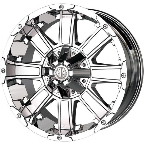 22x12 chrome mayhem chaos wheels 6x135 6x5.5 -44 lifted hummer h3