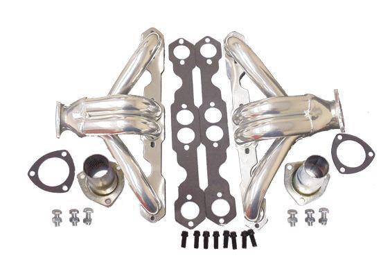 Small block chevy sbc ceramic hugger headers 283 350 400 street rod heavy duty