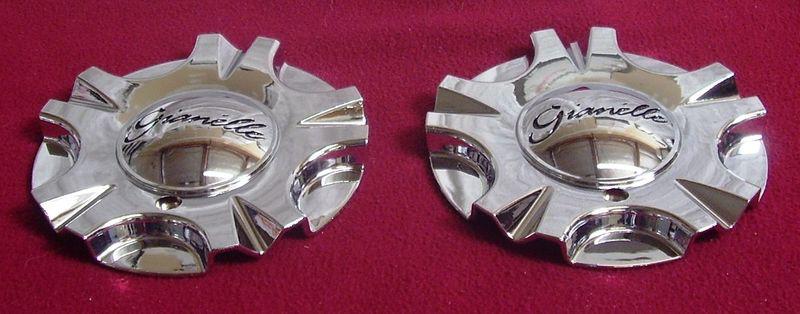 Gianelle wheels chrome custom wheel center caps #a203 set of two -  new