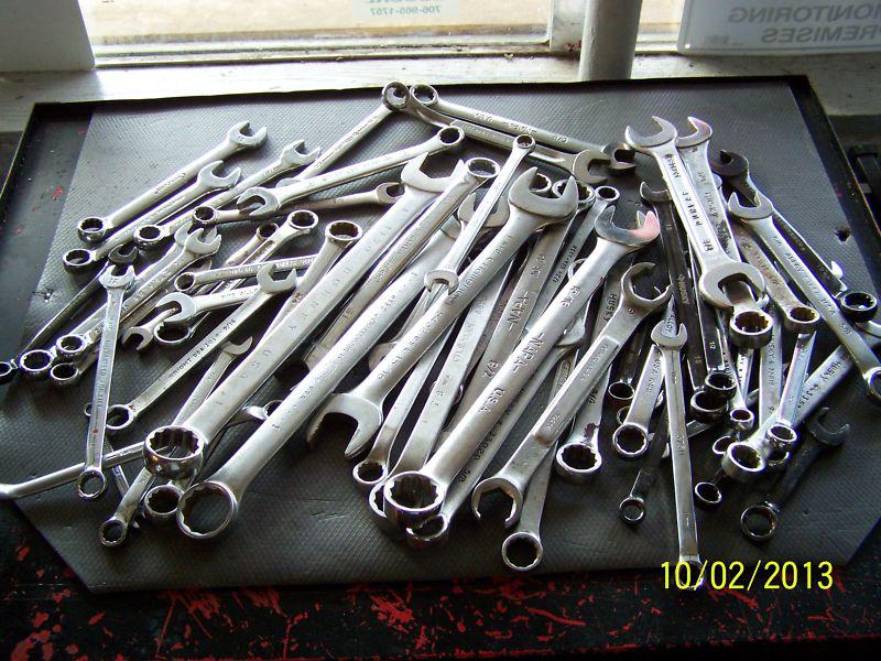 Huge gigantic 59 piece wrench lot all usa made many makes metric and standard