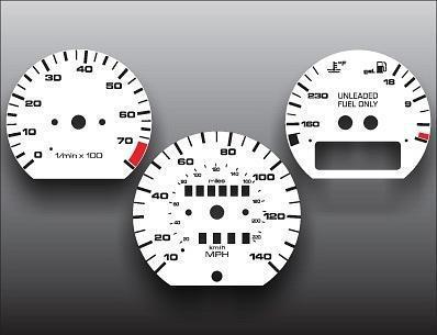 1988-1993 vw passat instrument cluster white face gauges 88-93